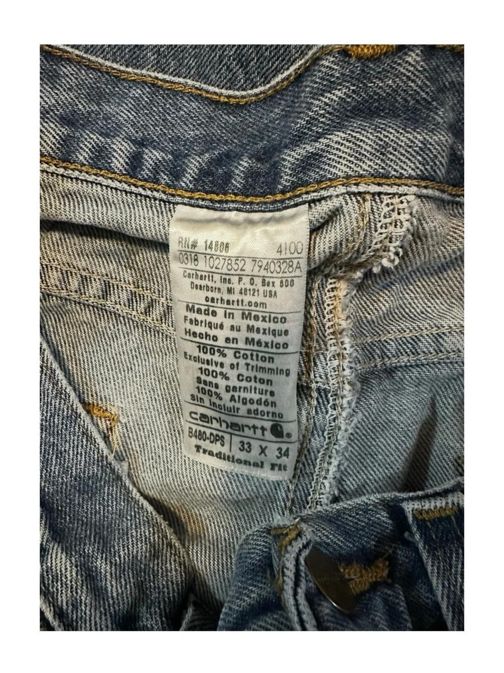 Carhartt traditional jeans